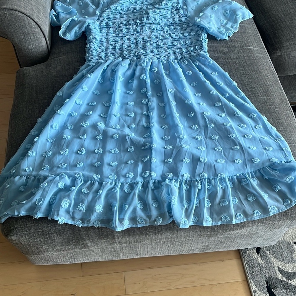 Charming Blue Spring Dress - Picture 3 of 6